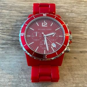 Michael Kors Oversized Red Watch